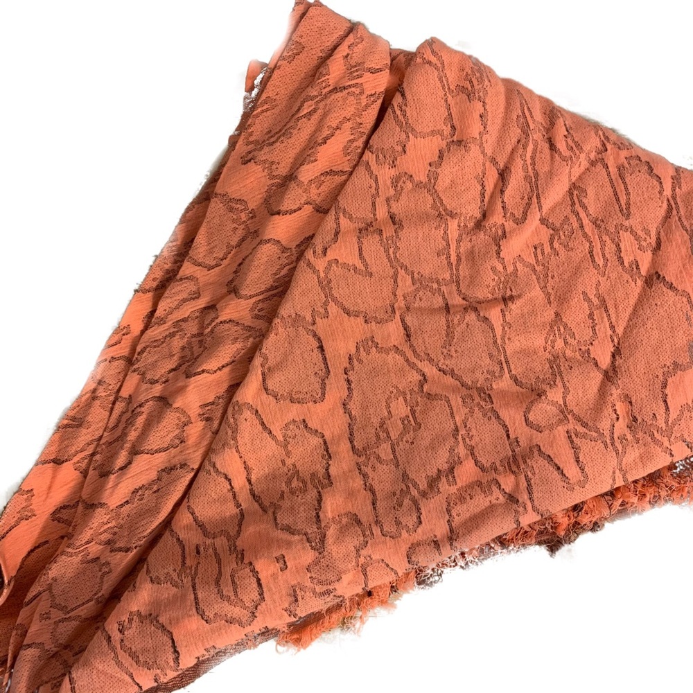 Orange wrap scarf.
